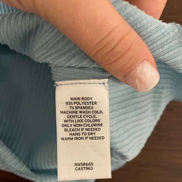 BP Womens Sleeveless Ribbed Tank Top Blue Size Small - Picture 7 of 7